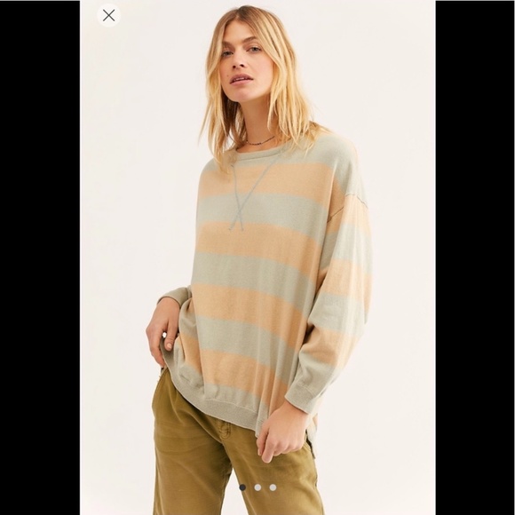 Free People Sweaters - Free People ‘Surfin’ On Your Stripes’ Rugby Stripe Sweater S